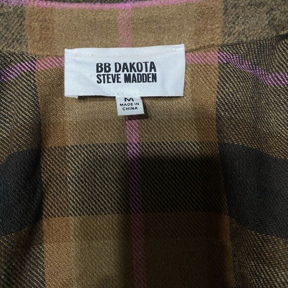 NWOT Steve Madden Shacket Women's M Casual Relaxed Fit Buffalo Plaid Outdoors - Picture 12 of 12